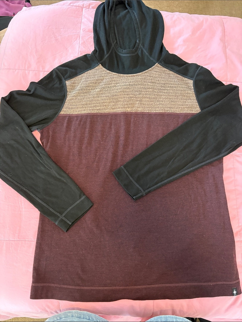 Men’s XL merino wool long sleeve hoodie